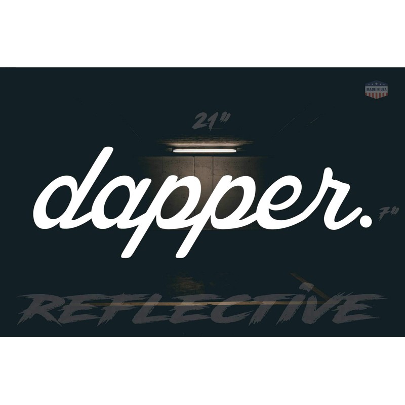 Reflective 21" Dapper Banner Decal/Sticker