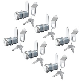 Hecfu 6 Pcs Toolbox Lock with Keys, 1-1/8" Cam Locks Keyed Alike, Truck Toolbox Lock Replacement, Secure File Drawer Cabinet Locks with Keys, Zinc Alloy