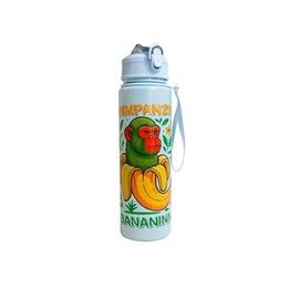 Chimpanzin Bananinin Italian Brainrot Water Bottle 700ml (Chimpanzin Bananinin) By Jamaah Everyday Essentials