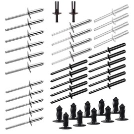 LEAPGOMAX EZGO Rivet Kit POP Complete OEM Body Hardware for 1994+ EZGO TXT Gas/Electric Golf Carts with Extra 12 PCS Nylon Fastener Tree Rivets