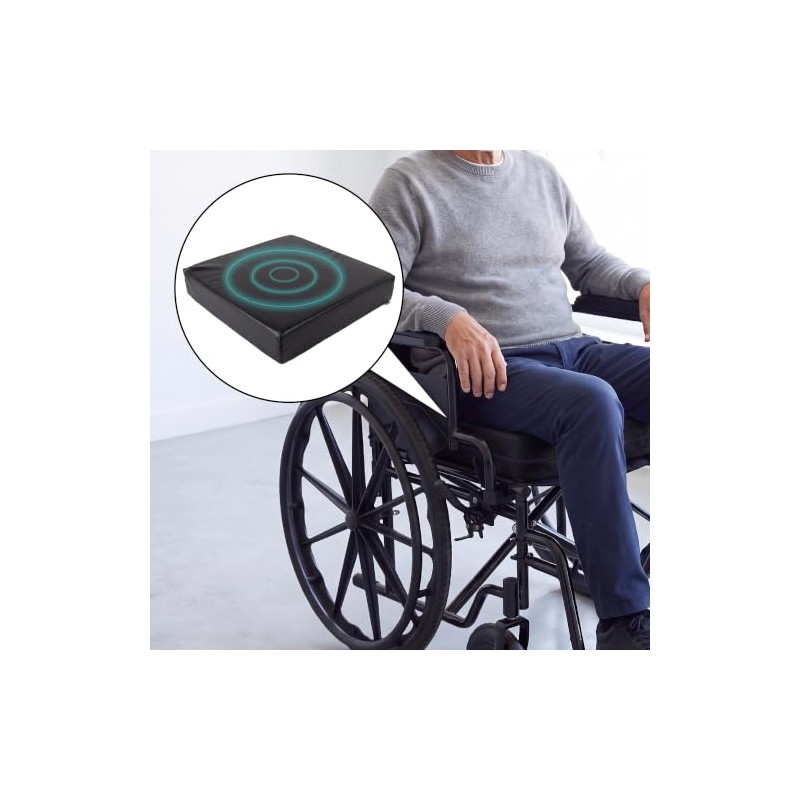 PEPE Mobility Wheelchair Cushion 42 cm (16.5"), Pressure Relief, Black