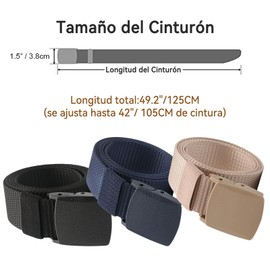 Cinturones Hombre Tácticos Paquete de 3, Cinturon Tactico Hombre Ajustables, Cinturón Táctico de Nailon, Cinturon Tactico de Estilo Militar, Cinturones Tactico Hombre para Deportes, Golf, Aire Libre