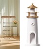 Quanmin LED Night Lamp Lighthouse Remote Control Moonlight Projection Lamp