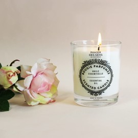 Panier des Sens - Rose Candle - Scented Candles for Home - Essential Oil Candle - Aromatherapy Candles for Relaxation Made in France - Long Lasting & 100% Natural Cotton Wick - Vegan - 6.3 oz