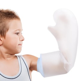 VALLEYWIND Waterproof Cast Cover Arm Kids Cast Covers for Shower Arm Cast Protector for Shower Kids Child Watertight Seal to Keep Wounds Dry Cast Bag for Broken Full Arm Hands Wrists Elbow Reusable