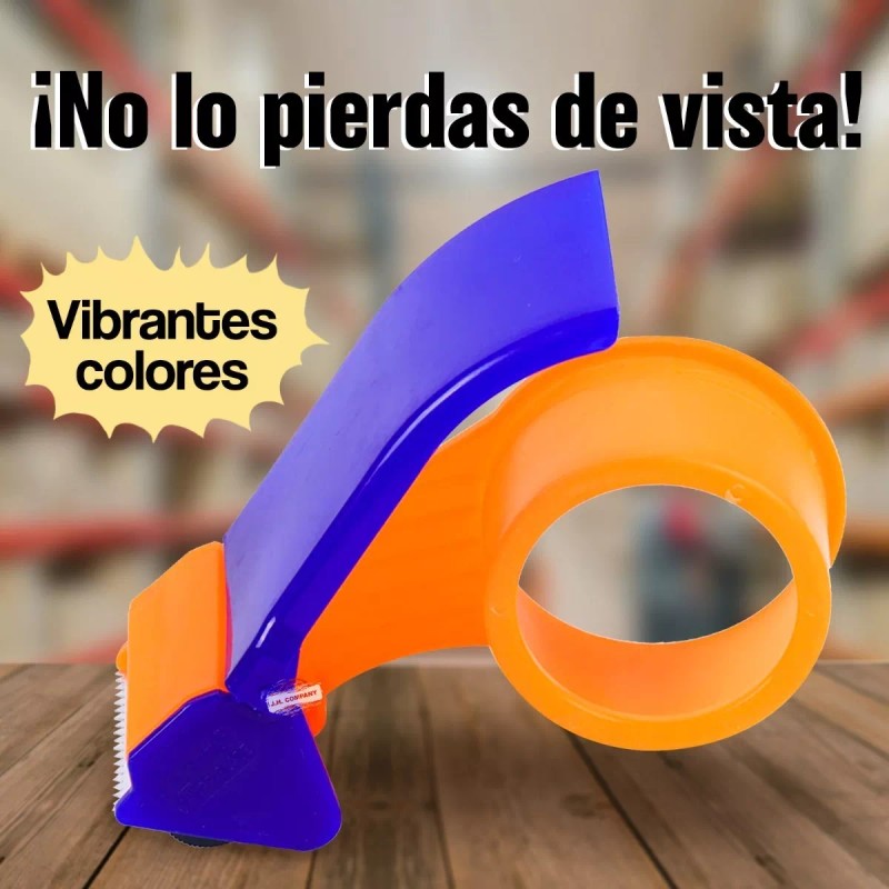 J.H. Company 2 Pz Despachador Cinta Canela Adhesiva Cortador Diurex