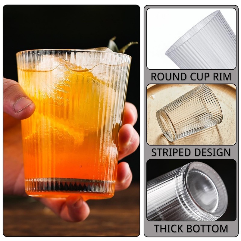 LUFFLOK 270ml Acrylic Water Cup Coffee Cups Plastic Cups Clear