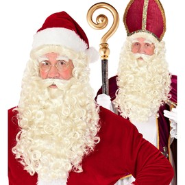 W WIDMANN MILANO Party Fashion 51641 Wig Santa Claus with Beard, Moustache and Eyebrows, Santa Claus, Christmas, Theme Party, Carnival