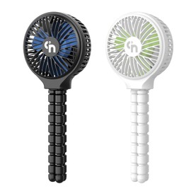 WiHoo Stroller Fan Rechargeable Portable Fan Battery Operated Car Seat Baby Fan,3 Speeds Clip on Fan,USB Personal Fan for Crib Treadmill HomeOffice and Travel (Black-White)