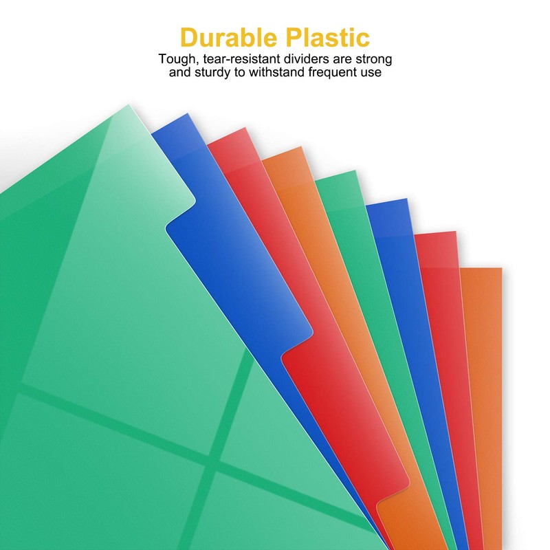 ABC life Zipper Binder with 8 Insertable Plastic Dividers, Document