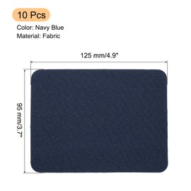 sourcing map Iron on Patches for Clothing Fabric Repair Patches Iron-On Mending Fabric 4.9"x3.7" for Clothes, Pants, Bags Hole Repairing and Decoration Pack of 10 (Navy Blue)
