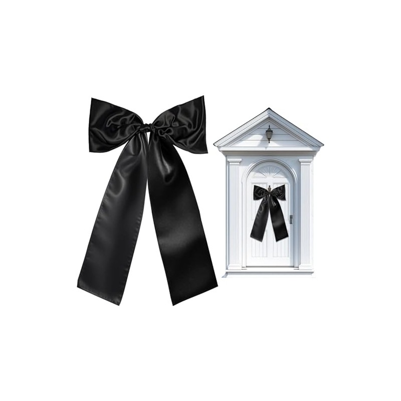 chmacura Black Wreath Bow Birthday Anniversary Bows Wedding Farmhouse Bow