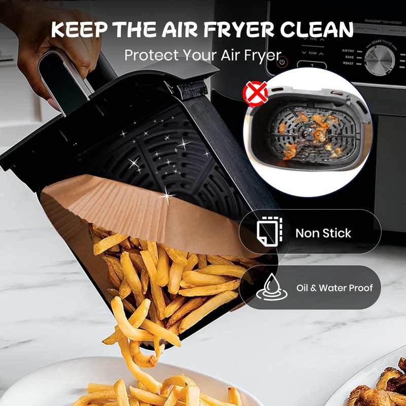 Baking Paper for Hot Air Fryer with Double Chamber, Pack