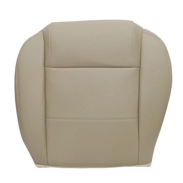 Priprilod Non Perforated Tan Driver Side Bottom Replacement Leather Seat