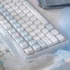 SUEHIODHY PBT Keycaps, Minimalist Blue Keycaps Set, 136 Keys Cherry