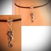 Seahorse Choker Statement Chunky Rhinestone Necklace for Women Silver Beach