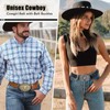 SANSTHS Western Belts for Men Women 2 Pack, Cowgirl Cowboy