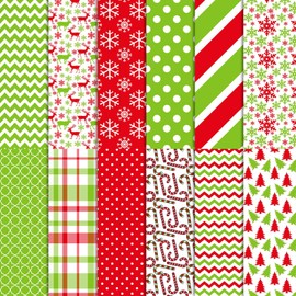 Christmas Pattern Paper Set DIY Craft Scrapbook Decor Scrapbook Specialty Paper 12 Designs 24 Sheet Christmas Sided 15x15cm Collection Decorative for Scrapbook Card Making Decoration (B)
