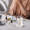 YKUKIZEE 8Pcs Acrylic Pen Holder Clear, Acrylic Square Pen Pot,