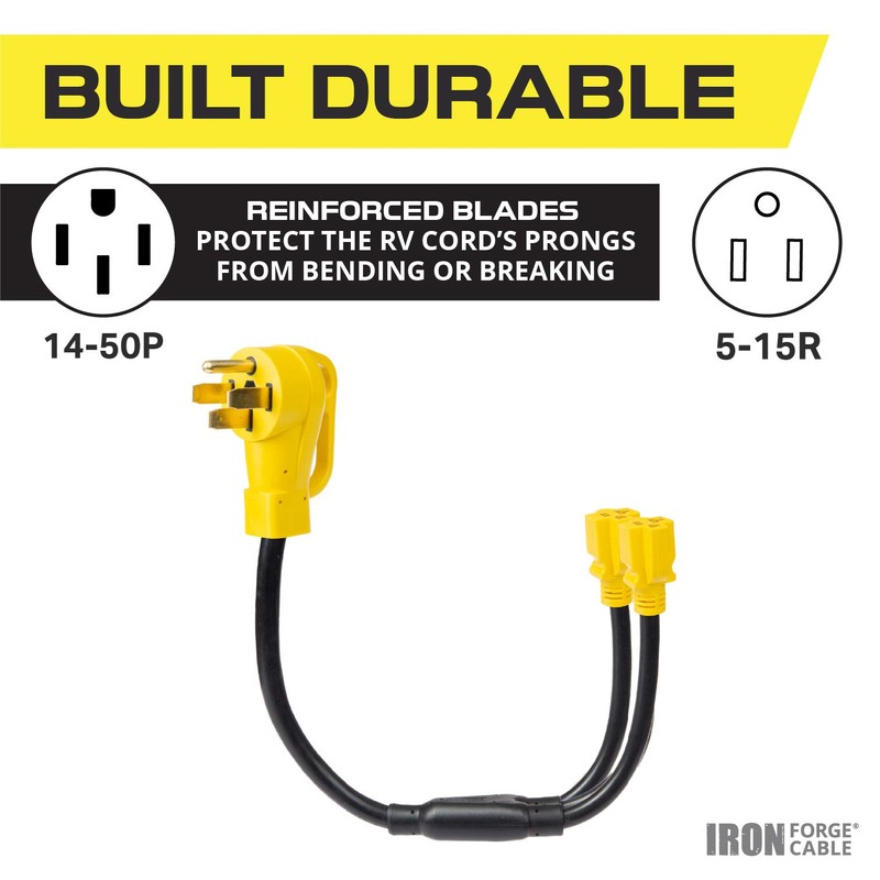 Iron Forge Cable RV Cord, Female Generator and RV Electrical