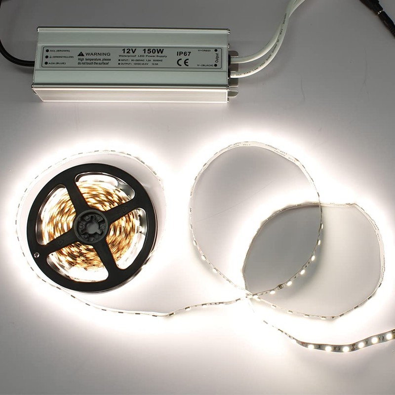 150W 12 Volt LED Power Supply, Waterproof IP67 LED Driver,