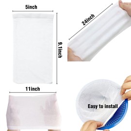 YOLAAH 30PCS Pool Skimmer Filter Socks for Above Ground and Inground, Pool Skimmer Basket Nets, Ultra Fine Mesh Screen Socks for Pool Skimmer Basket…