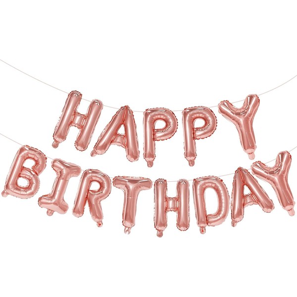 Happy Birthday Balloons, 16 Inch Aluminum Foil Happy Birthday Banner