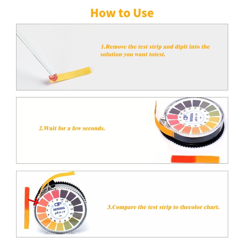 Amazleer 1 Roll pH Test Strips 5 m, Measuring Range