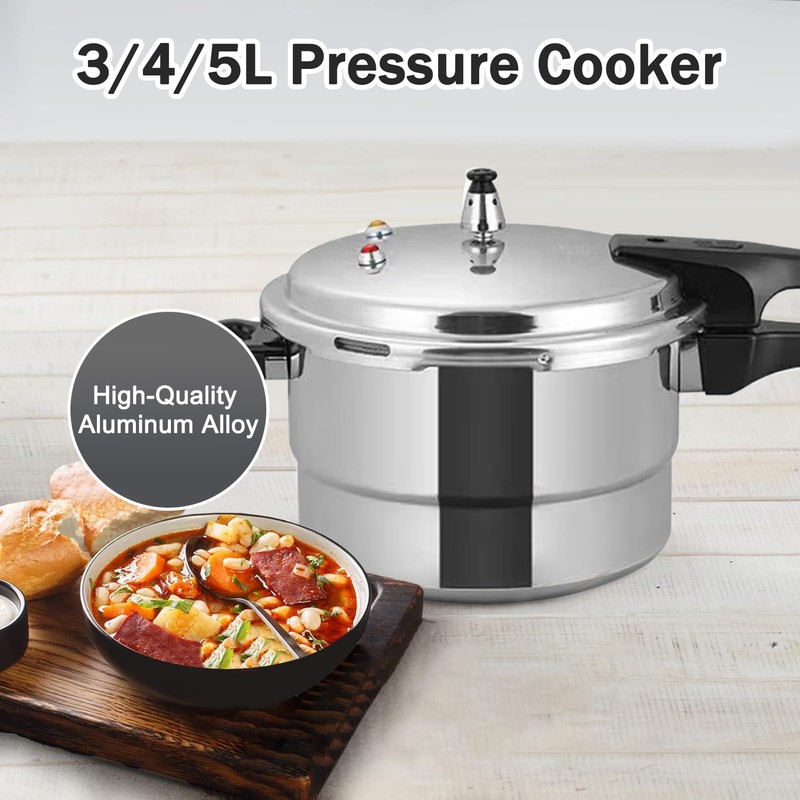 dshyuauoci Pressure Cooker 7 Quart，Aluminum Pressure Cooker Compatible with Gas