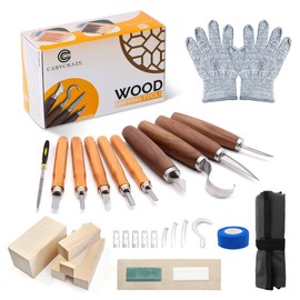 CARVCRAZE Wood Carving Tools Set 30-in-1 Wood Carving Knife Kit, Whittling Knife, Craft Kits for Adults, Wood Working Tools and Accessories, Whittling Knives, Wood Whittling Kits, Hobbies for Adults