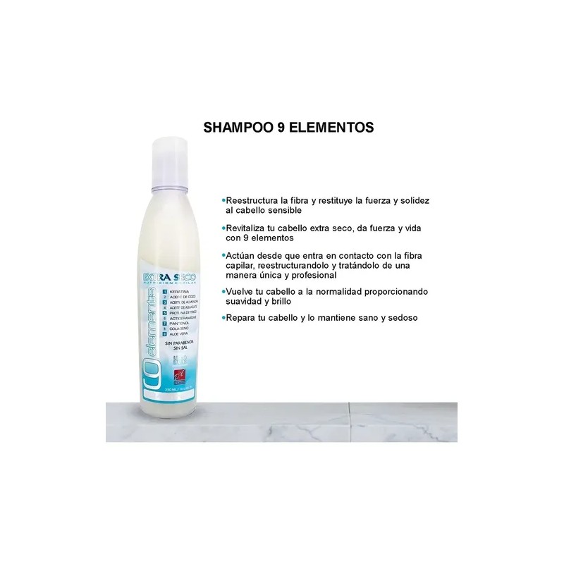 Shampoo Para Cabello Extraseco 9 Elementos Dconde