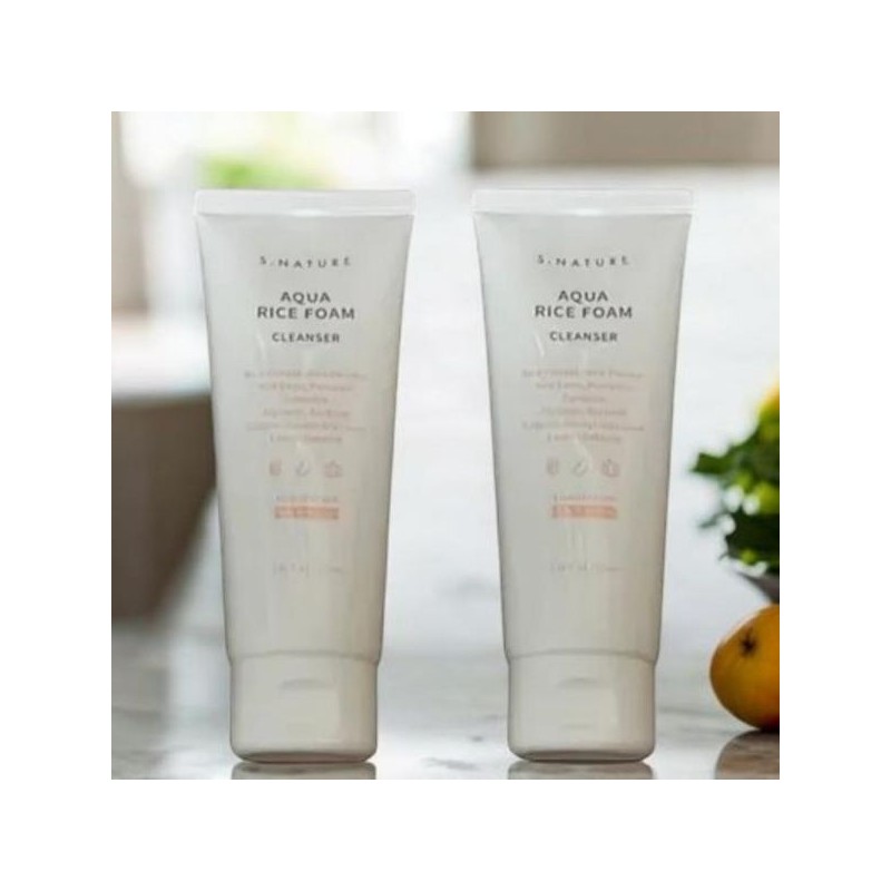 Esnature 에스네이처 아쿠아 라이스 약산성 클렌징폼 160ml+160ml + 수... 단일