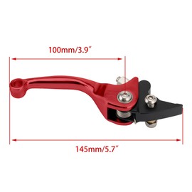WOOSTAR 22mm Standard 7/8" Motorcycle Clutch Brake Lever Replacement for KLX SSR TTR CRF50 110cc 125cc 150cc Dirt Pit Bike ATV Mini Bike Red