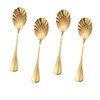 4pcs Shell Shape Coffee Stir Spoon, Heavy Duty Stainless Steel
