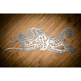 Turtle Laboratories 41" Decorative Octopus Metal Wall Art Hanging Home Decor Sea Life Sculpture