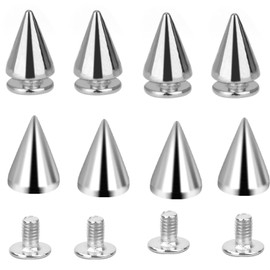 Decorative Rivets, Pack of 100 Punk Rivets, 7 x 10 cm Spikes Rivets Decorative Studs Metallic Pointed Rivets Screw Rivets Decorations Rivets for Screws for DIY Leather Crafts Clothing Bags Shoes Belt