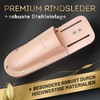 GRÜNTEK Premium Secateurs Holster Premium Natural Brown Genuine Leather Secure