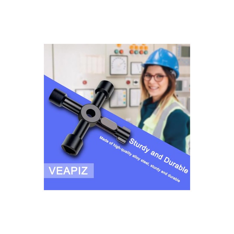 VEAPIZ 2PCS Multifunctional Water Utility Key Set