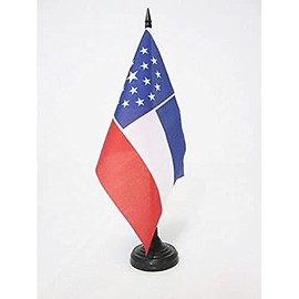 AZ FLAG - Mississippi alternative Table Flag 5'' x 8'' - 2010 proposed mississippi Office Flag 100% Polyester 21 x 14 cm - Mini Desk Flag with 10'' Pole and Black Plastic Base