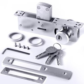 Double Cylinder Deadbolt Commercial Door Locks Storefront Door Lock Set - Double Keyed Mortise Cylinder Straight Tongue for Storefront Entry Doors