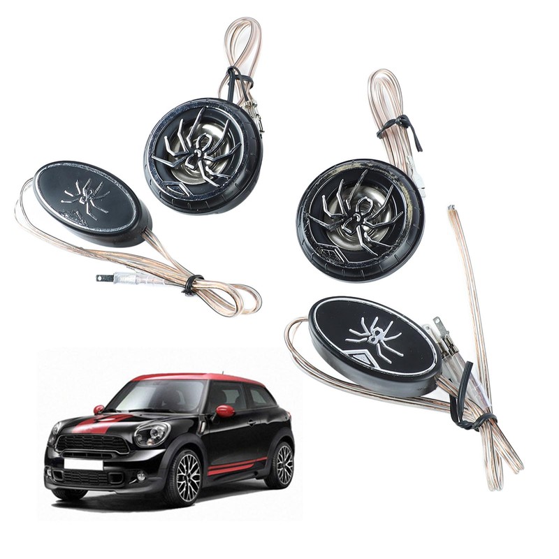 Car Loudspeakers Stereo Round Tweeter with Chrome Plated Spider Pattern