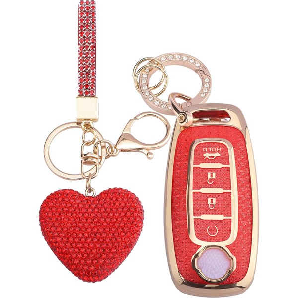 Vicoca for Nissan 4 Buttons Key fob Cover with Diamond