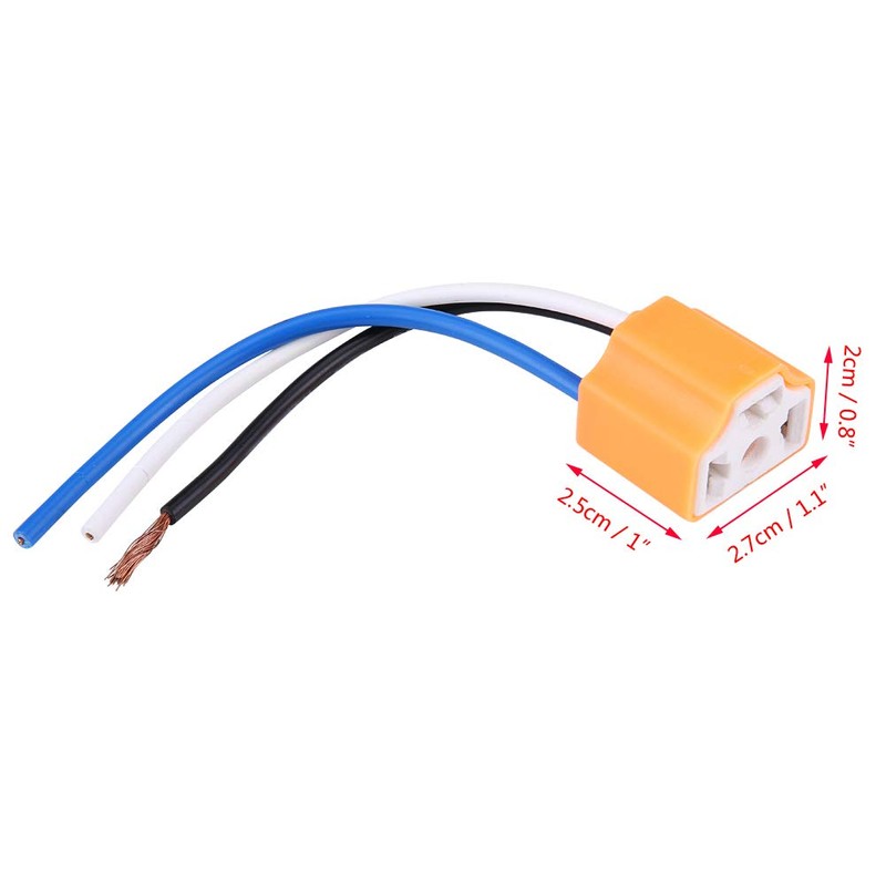 H4 Plug Motorcycle, Headlight Connector, 2 Pieces, Headlight Bulb, Right