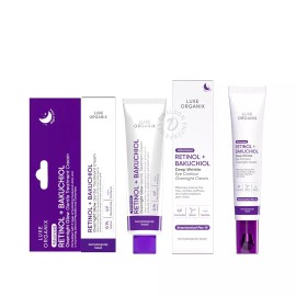 Luxe Organix Retinol+ Bakuchiol Overnight Glow & Deep Wrinkle Eye Contour Cream