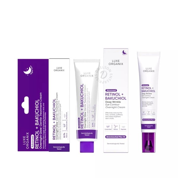 Luxe Organix Retinol+ Bakuchiol Overnight Glow & Deep Wrinkle Eye