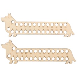 NUOBESTY 2pcs Cross Stitch Wire-rap Board Wooden Floss Organiser Cross Stitch Accessories Needlework Embroidery Organizer Crochet Yarn Holder Thread Poplar Winding Machine Animal