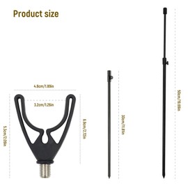 Beatyarmy 3 Pcs Carp Fishing Rod Rest U,Butt Rests,Fishing rod rack，Front Rests/course, Rod rest heads fits all rod pods, bank stick.