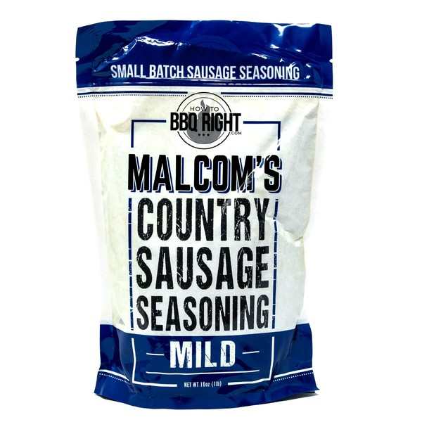 Malcom's Country Sausage Seasoning (MILD) | Use with Pork, Beef, Lamb, Wild Game (Venison), and other Meats | Make Championship Sausage in Your Own Home | Mild