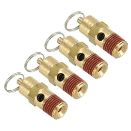 PATIKIL 1/4" Male NPT Safety Valve, 4 Pack Air Pressure Release Valve for Air Compressor, 165PSI Set Pressure