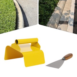 Landscape Curb Trowel Concrete Curb Machine, 7.24 * 5.9 * 4In Steel Slope Slant Trowel, Cement Model Tool with Handle & Putty Knife